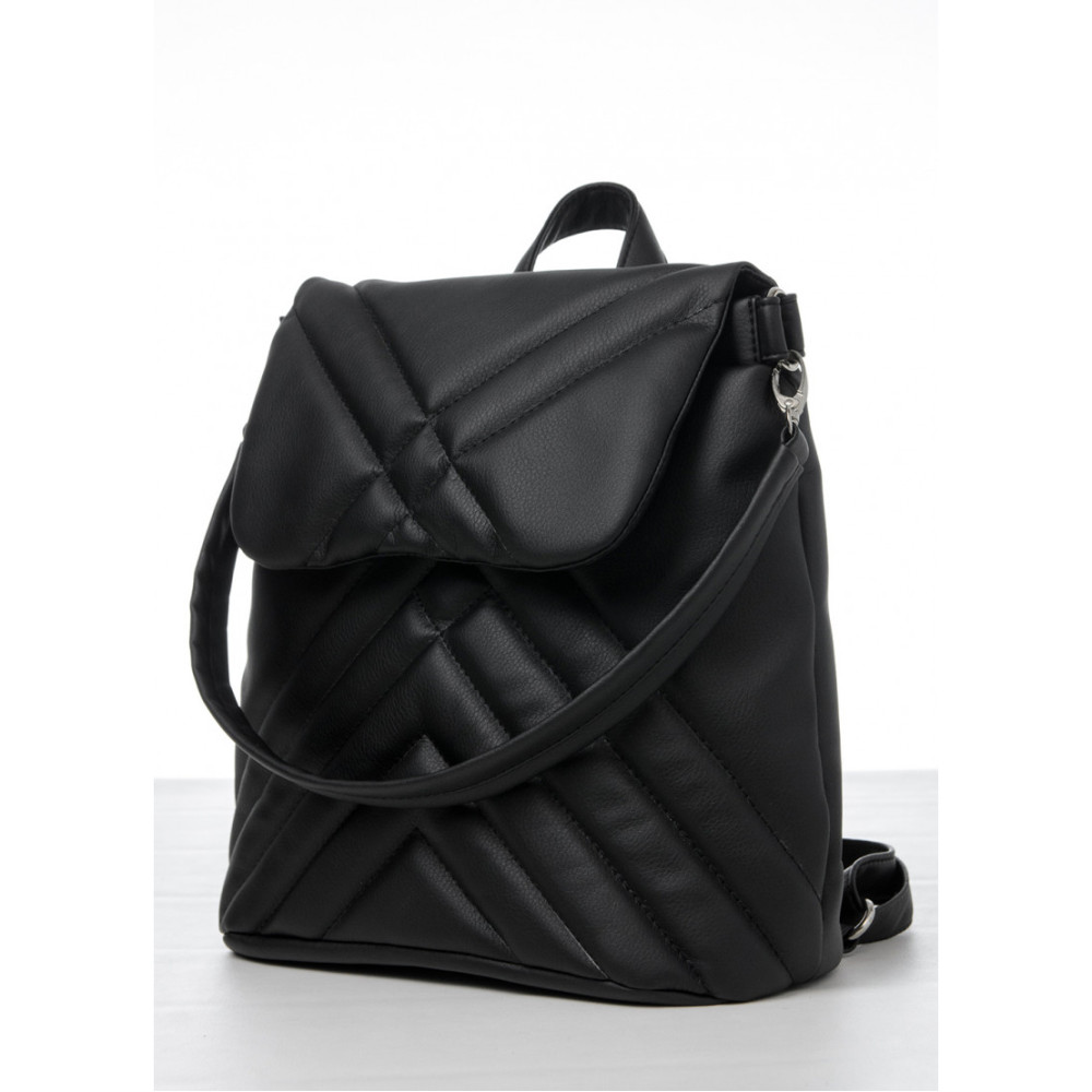 Жіночий рюкзак Sambag Loft QSH чорний 30 х 26 х 14 см (22011001)