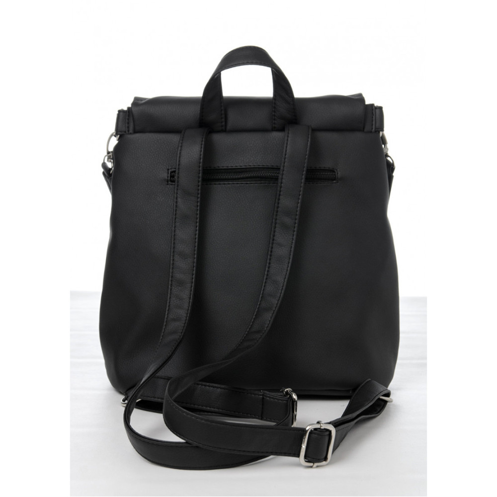 Жіночий рюкзак Sambag Loft QSH чорний 30 х 26 х 14 см (22011001)