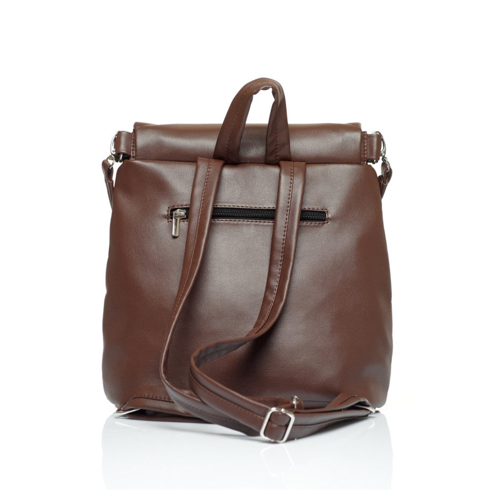 Жіночий рюкзак Sambag Loft QSH шоколадний 30 x 26 x 14 см (22011020)