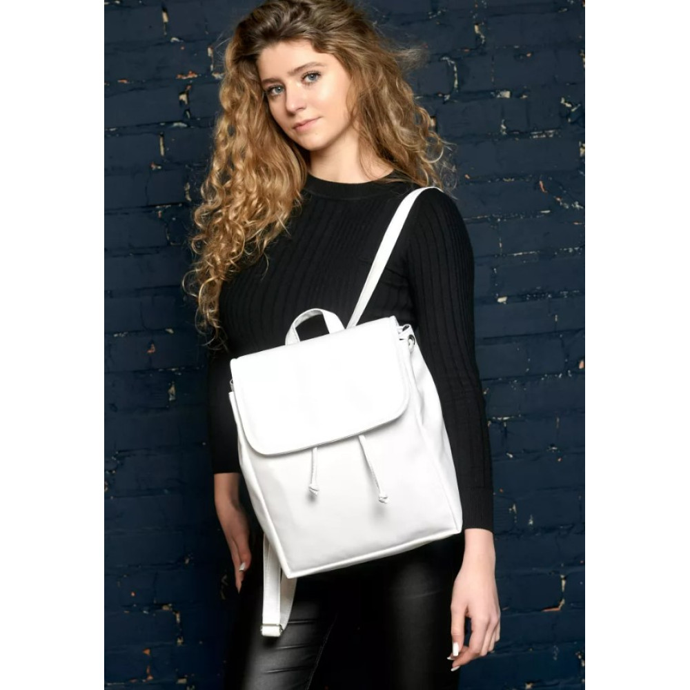 Жіночий рюкзак Sambag Loft MZN білий 30 х 25 х 12 см (22200008)