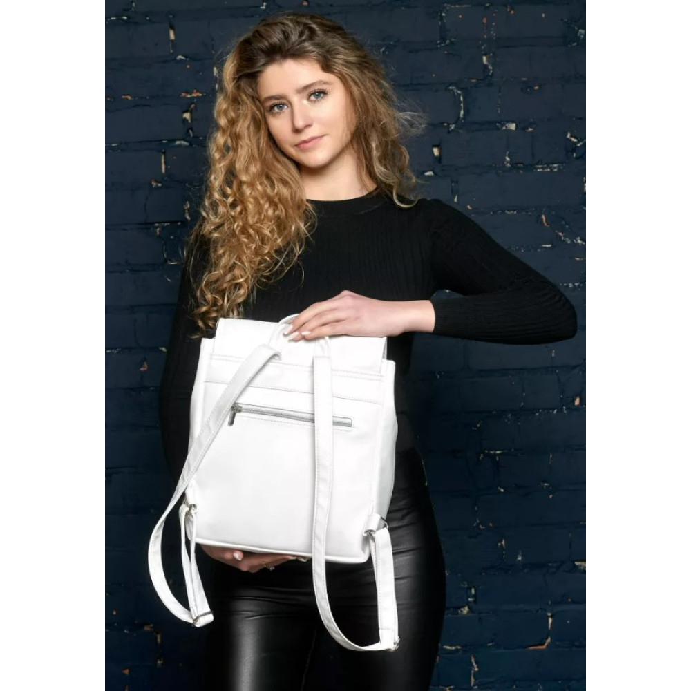 Жіночий рюкзак Sambag Loft MZN білий 30 х 25 х 12 см (22200008)