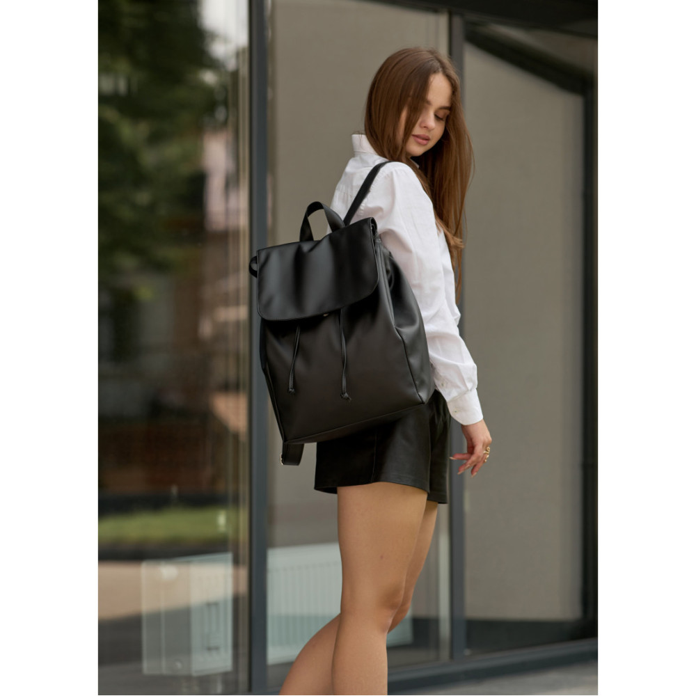 Жіночий рюкзак Sambag Loft LZN чорний 38 х 28 х 18 см (22400001)