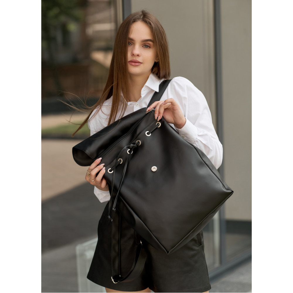Жіночий рюкзак Sambag Loft LZN чорний 38 х 28 х 18 см (22400001)