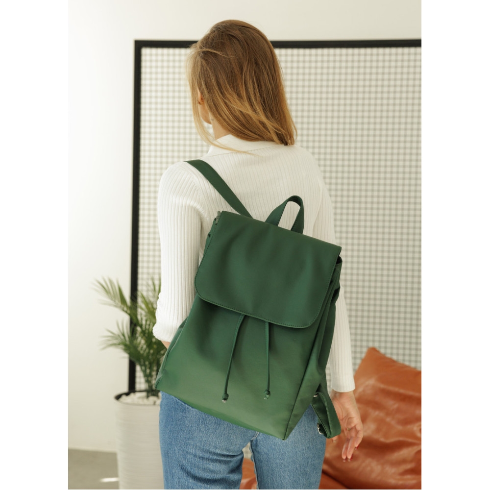 Жіночий рюкзак Sambag Loft LZN зелений 38 х 28 х 18 см (22400007)