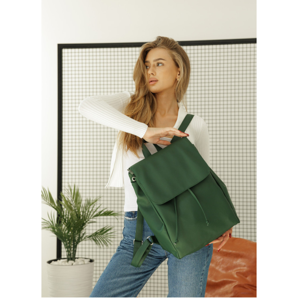 Жіночий рюкзак Sambag Loft LZN зелений 38 х 28 х 18 см (22400007)