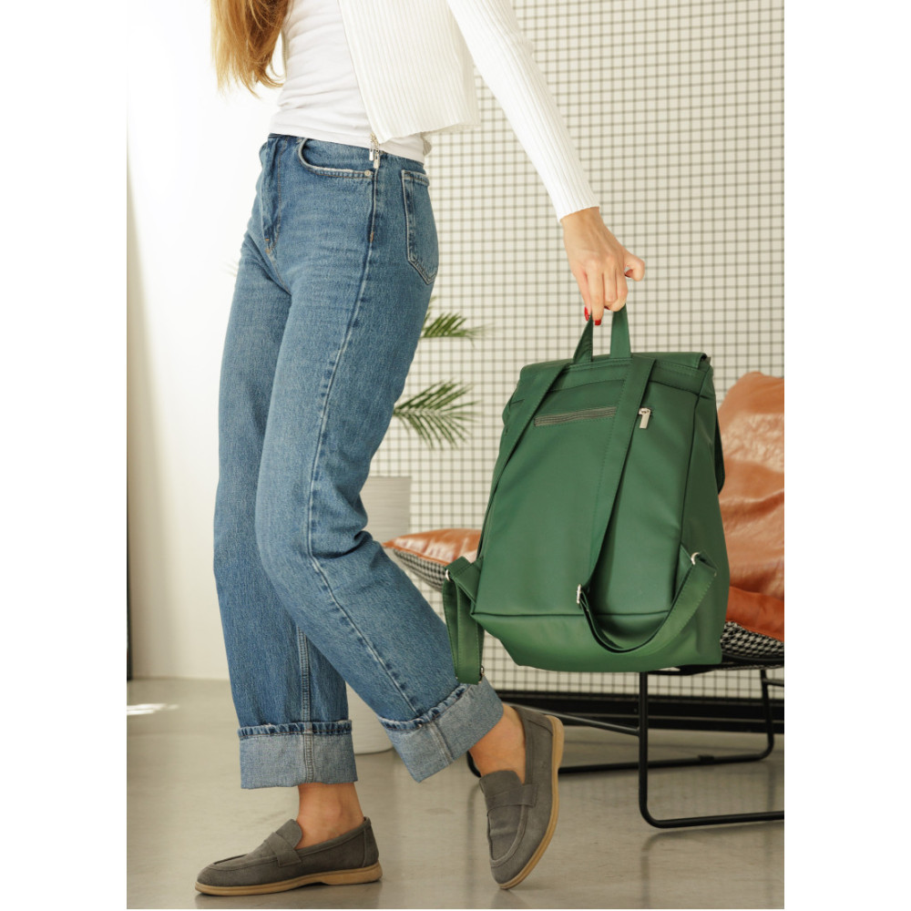Жіночий рюкзак Sambag Loft LZN зелений 38 х 28 х 18 см (22400007)