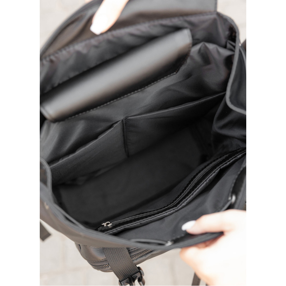 Жіночий рюкзак ролл Sambag Loft Zard чорний 46 х 28 х 13 см (22618001)