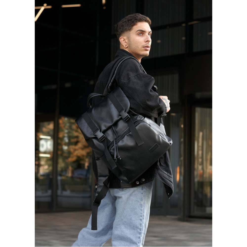 Чоловічий рюкзак Sambag Loft Zard чорний 46 х 28 х 13 см (22618001m)