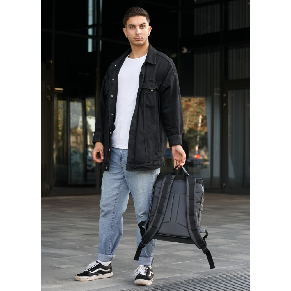 Чоловічий рюкзак Sambag Loft Zard чорний 46 х 28 х 13 см (22618001m)