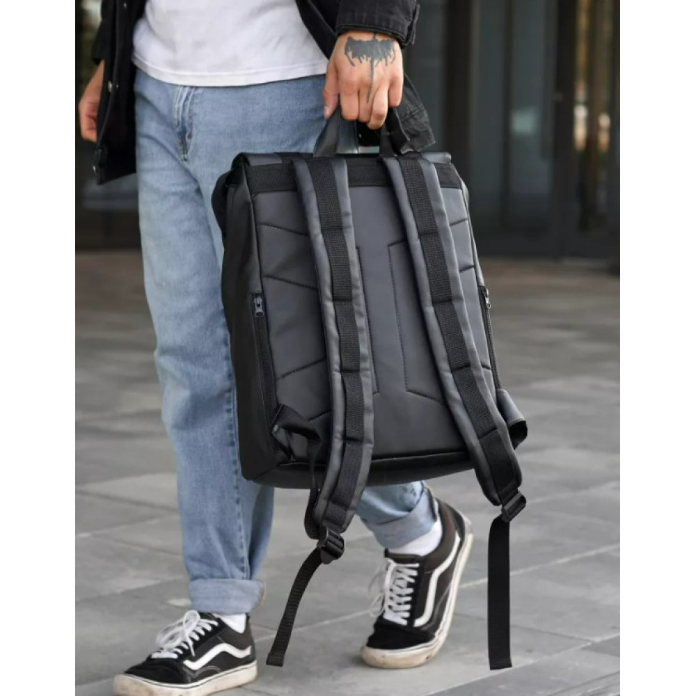 Чоловічий рюкзак Sambag Loft Zard чорний 46 х 28 х 13 см (22651001m)