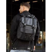 Чоловічий рюкзак Sambag Loft Zard чорний 46 х 28 х 13 см (22651001m)