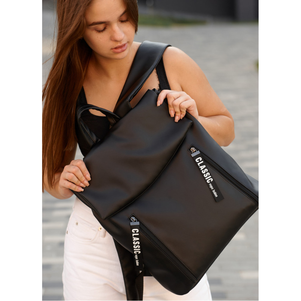 Жіночий рюкзак Sambag Rene LZTe чорний 37 х 31 х 14 см (27108001e)