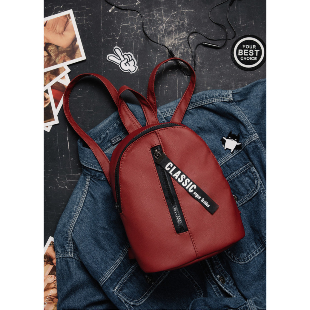 Жіночий прогулянковий рюкзак Sambag Mane MQT бордо 18228005e