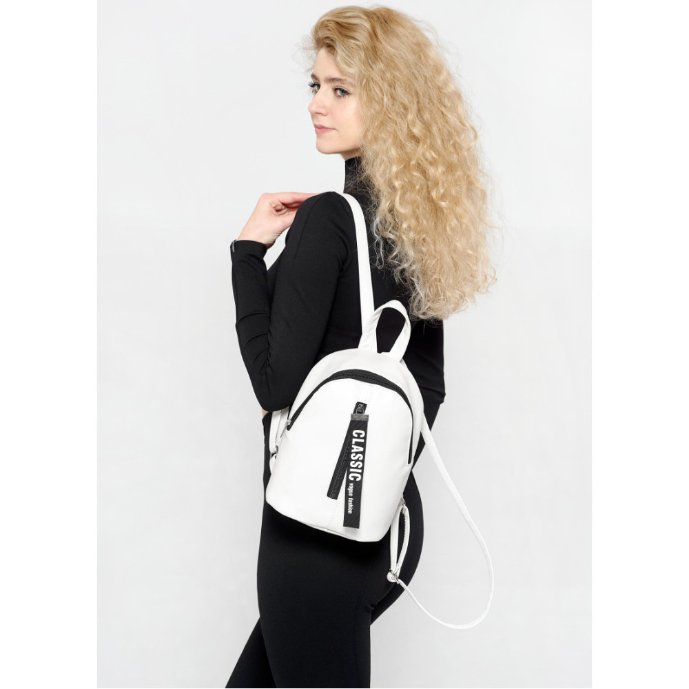 Жіночий прогулянковий рюкзак Sambag Mane MQT білий 24 х 19 х 10 см (18228008e)