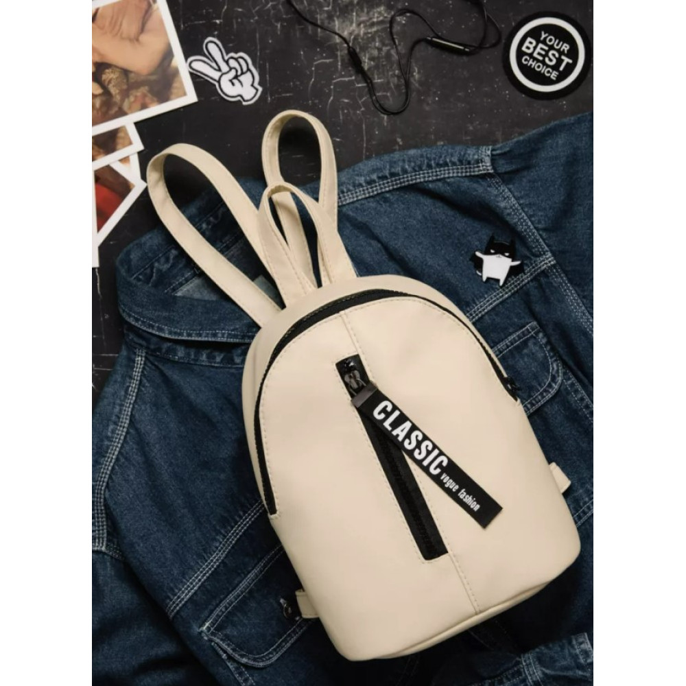Жіночий рюкзак Sambag Mane MQT світлий беж 24 х 19 х 10 см (18228011e)