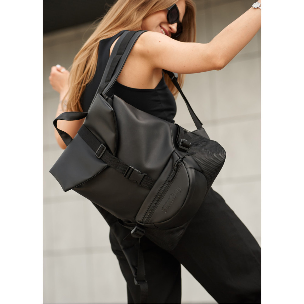 Женский рюкзак Sambag RENEDOUBLE черный 37 х 31 х 14 см (27151001r)