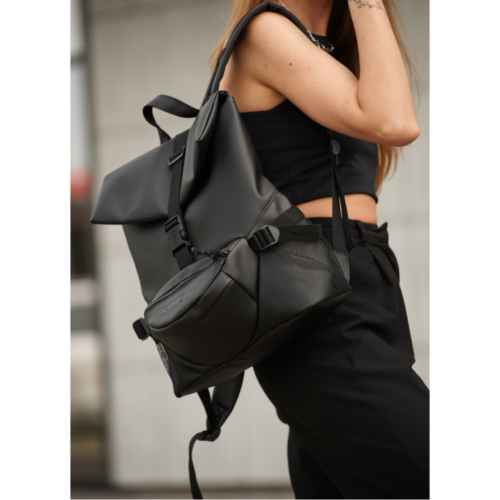 Женский рюкзак Sambag RENEDOUBLE черный 37 х 31 х 14 см (27151001r)