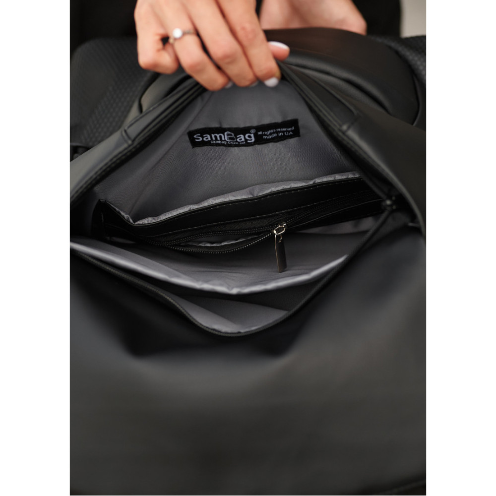 Женский рюкзак Sambag RENEDOUBLE черный 37 х 31 х 14 см (27151001r)