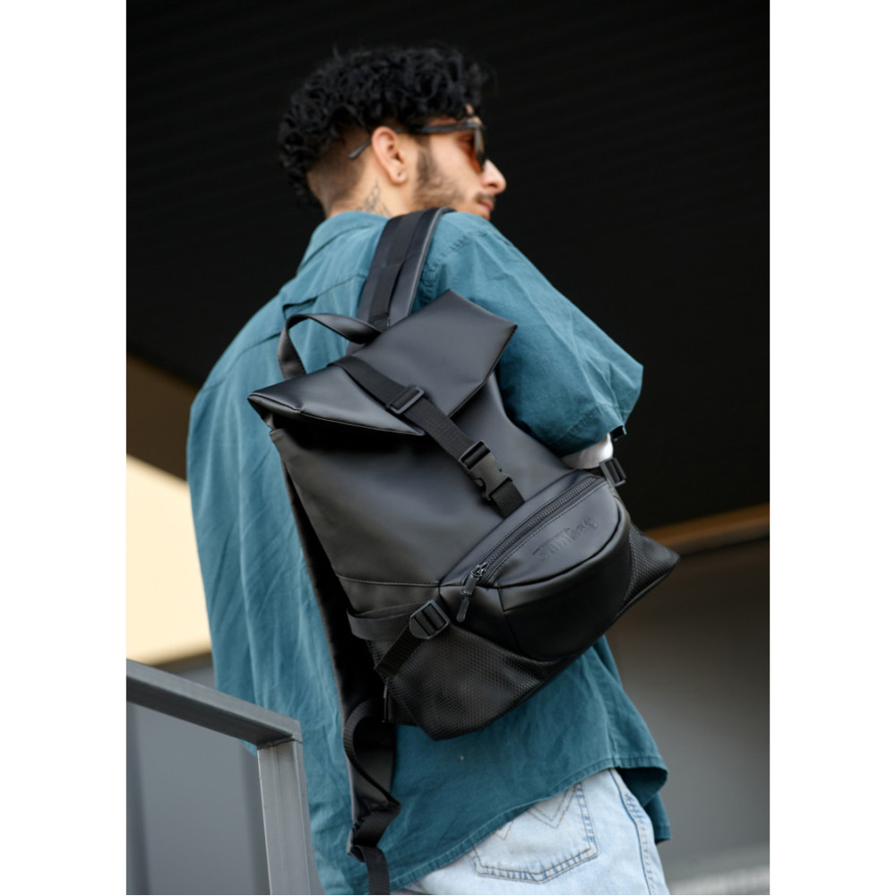 Чоловічий рюкзак Sambag RENEDOUBLE чорний 37 х 31 х 14 см (27151001rm)