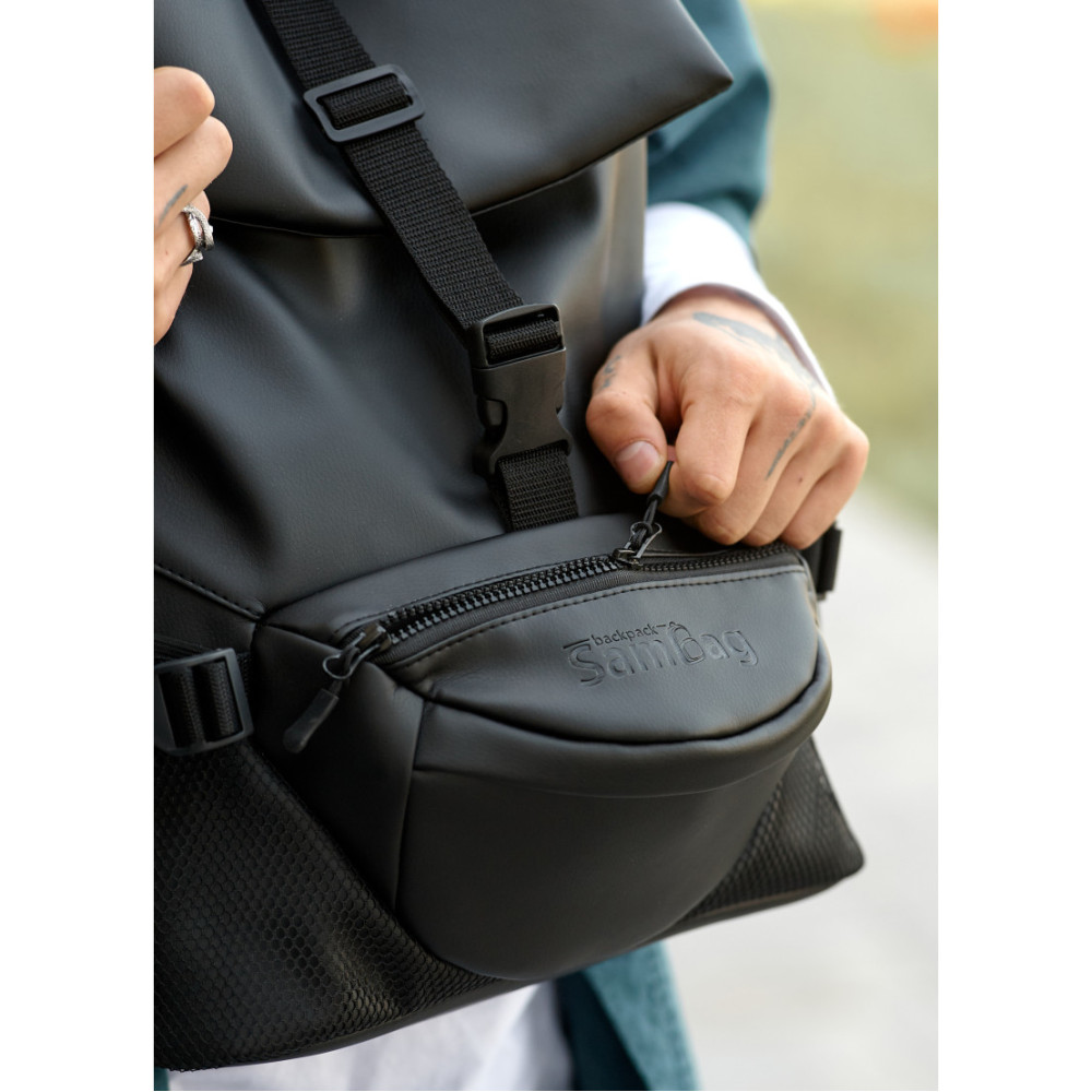 Чоловічий рюкзак Sambag RENEDOUBLE чорний 37 х 31 х 14 см (27151001rm)