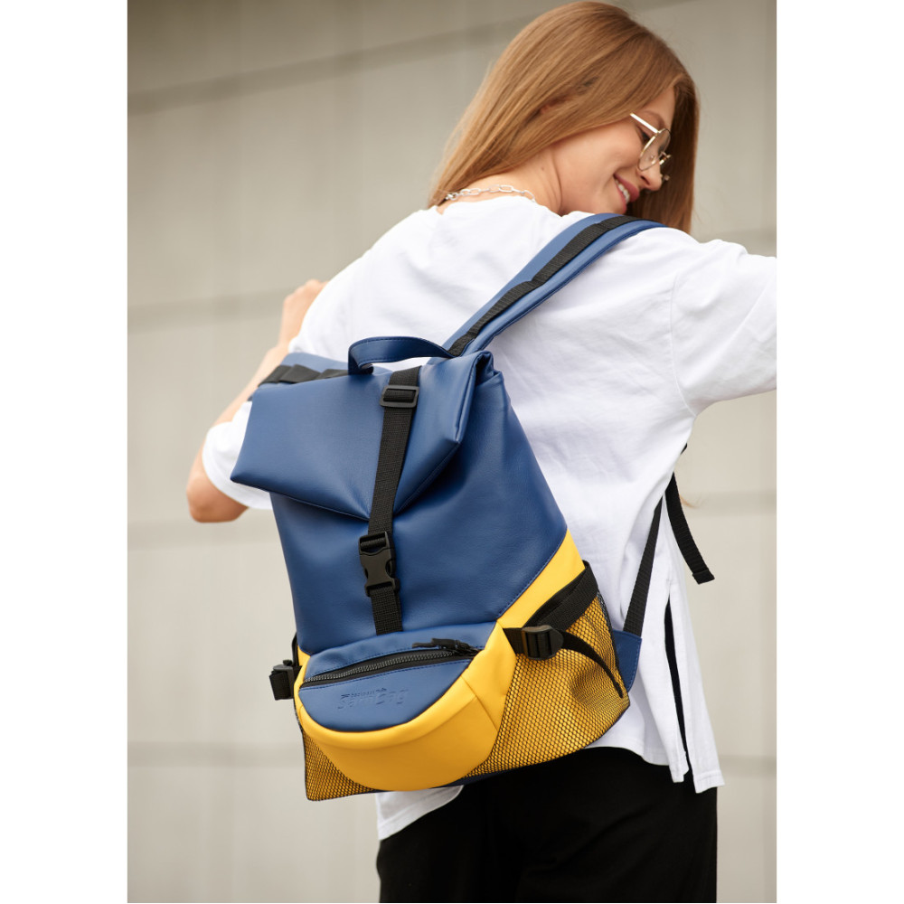 Жіночий рюкзак Sambag RENE DOUBLE жовто-блакитний 37 х 31 х 14 см (27151116r)