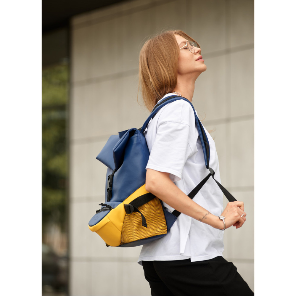 Жіночий рюкзак Sambag RENE DOUBLE жовто-блакитний 37 х 31 х 14 см (27151116r)