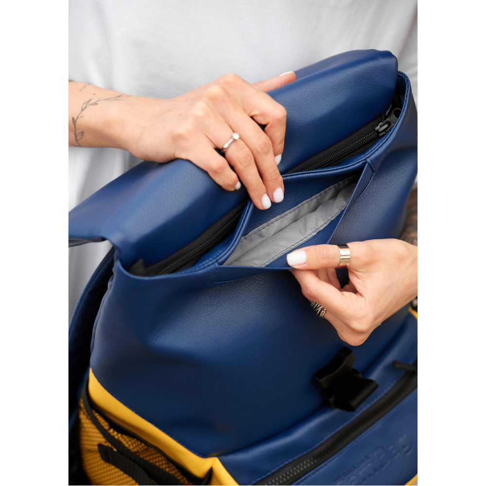Жіночий рюкзак Sambag RENE DOUBLE жовто-блакитний 37 х 31 х 14 см (27151116r)