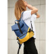 Жіночий рюкзак Sambag RENE DOUBLE жовто-блакитний 37 х 31 х 14 см (27151116r)
