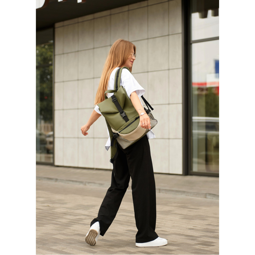 Женский рюкзак Sambag RENEDOUBLE хаки 37 x 31 x 14 см (27151119r)
