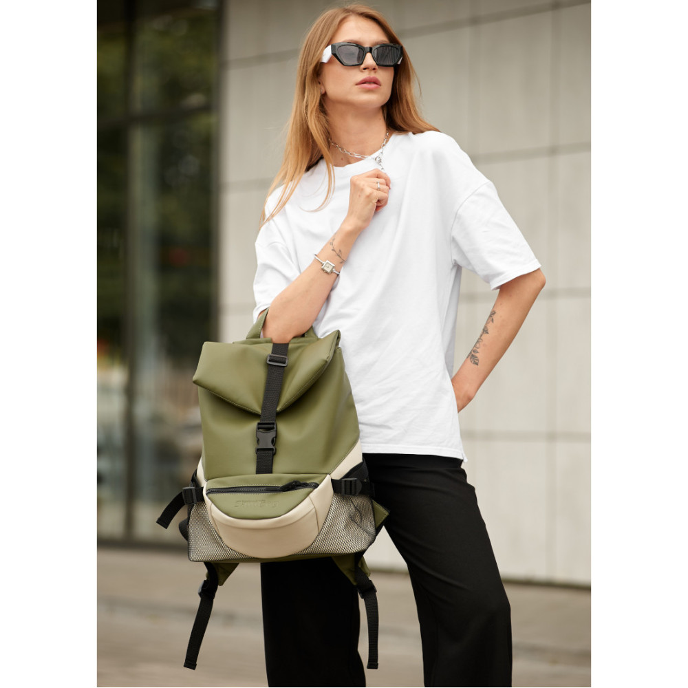 Женский рюкзак Sambag RENEDOUBLE хаки 37 x 31 x 14 см (27151119r)