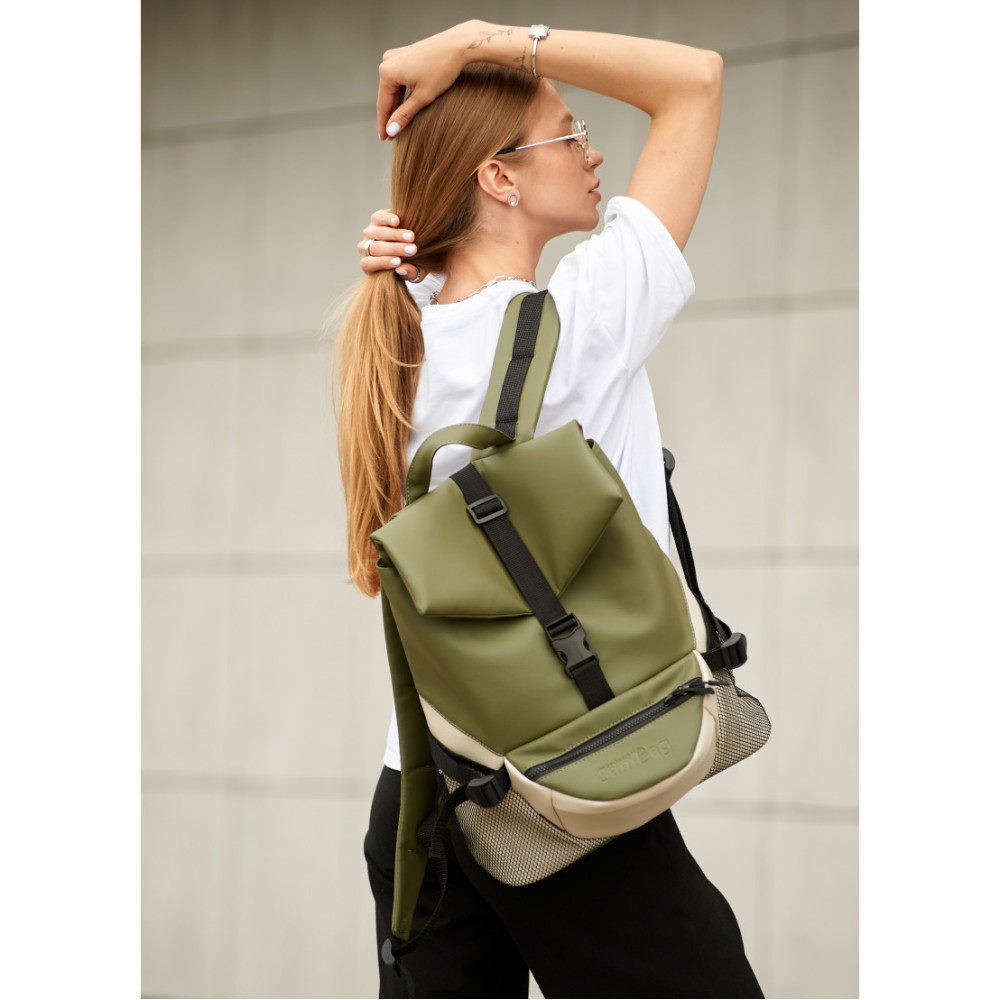Женский рюкзак Sambag RENEDOUBLE хаки 37 x 31 x 14 см (27151119r)