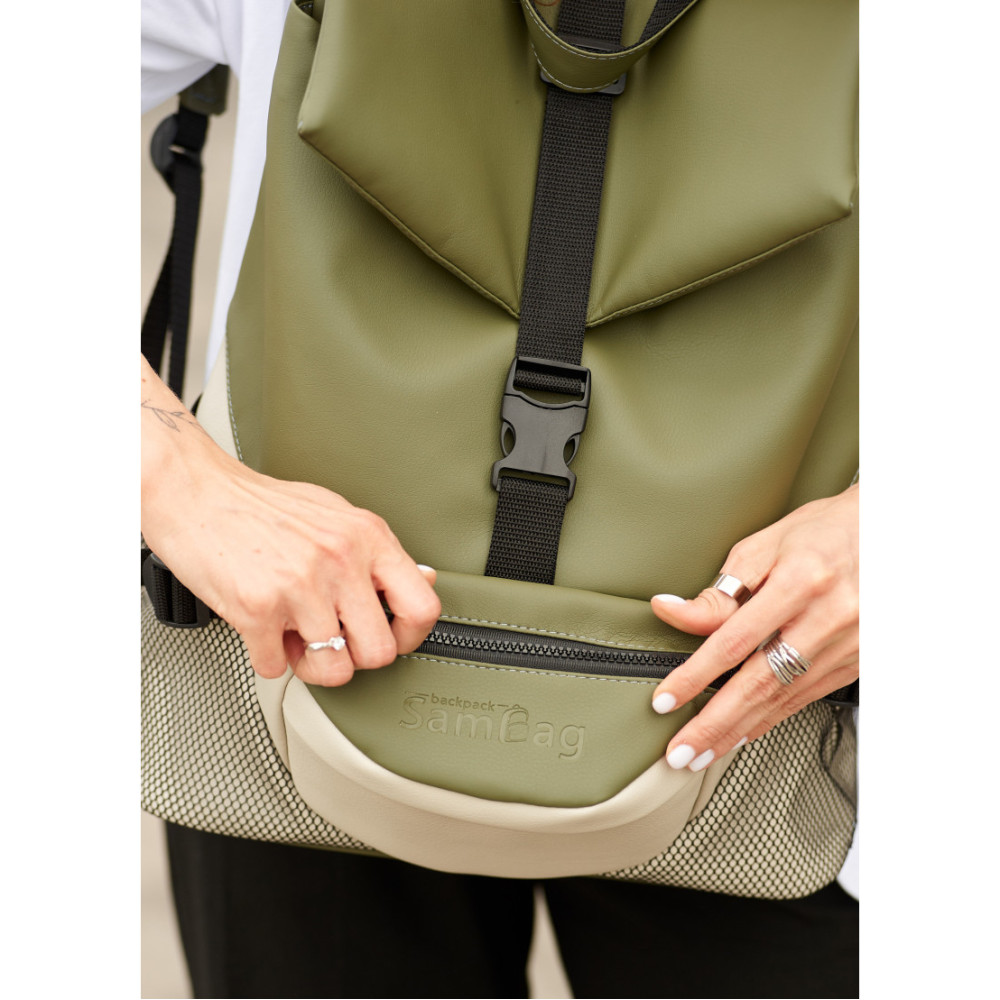 Женский рюкзак Sambag RENEDOUBLE хаки 37 x 31 x 14 см (27151119r)