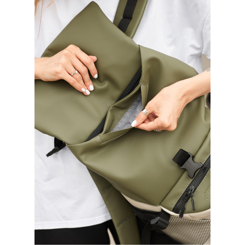 Женский рюкзак Sambag RENEDOUBLE хаки 37 x 31 x 14 см (27151119r)