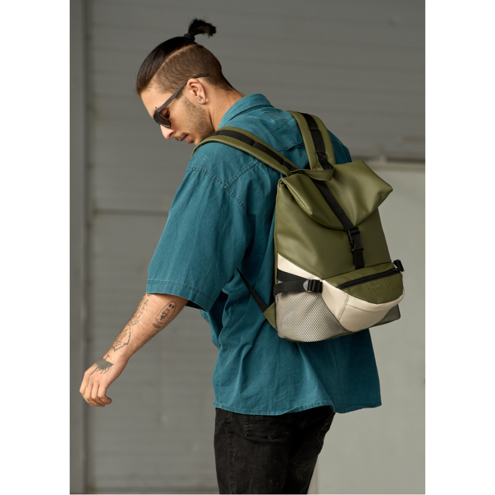 Чоловічий рюкзак Sambag RENEDOUBLE хакі 37 х 31 х 14 см (27151119rm)