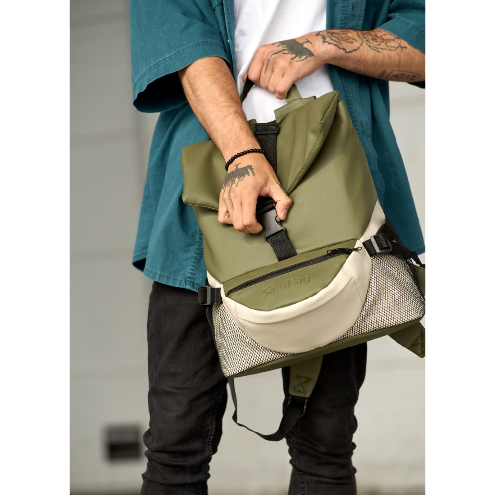 Чоловічий рюкзак Sambag RENEDOUBLE хакі 37 х 31 х 14 см (27151119rm)