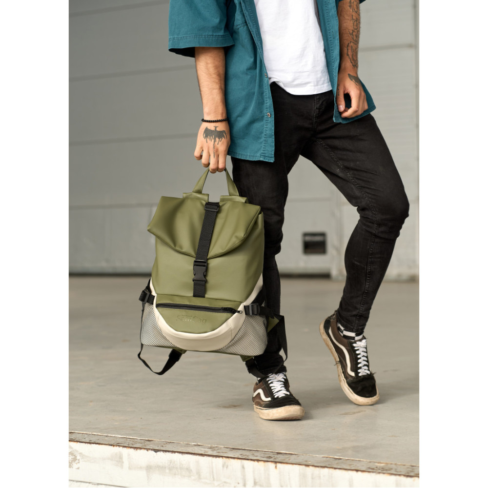 Чоловічий рюкзак Sambag RENEDOUBLE хакі 37 х 31 х 14 см (27151119rm)