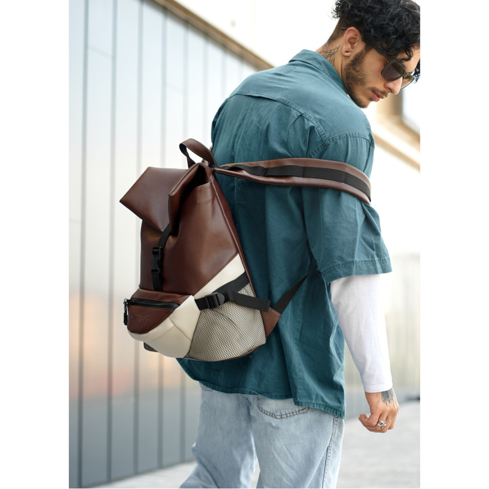Чоловічий рюкзак Sambag RENEDOUBLE шоколадний 37 х 31 х 14 см (27151120rm)