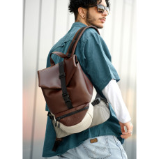 Мужской рюкзак Sambag RENEDOUBLE шоколадный 37 х 31 х 14 см (27151120rm)