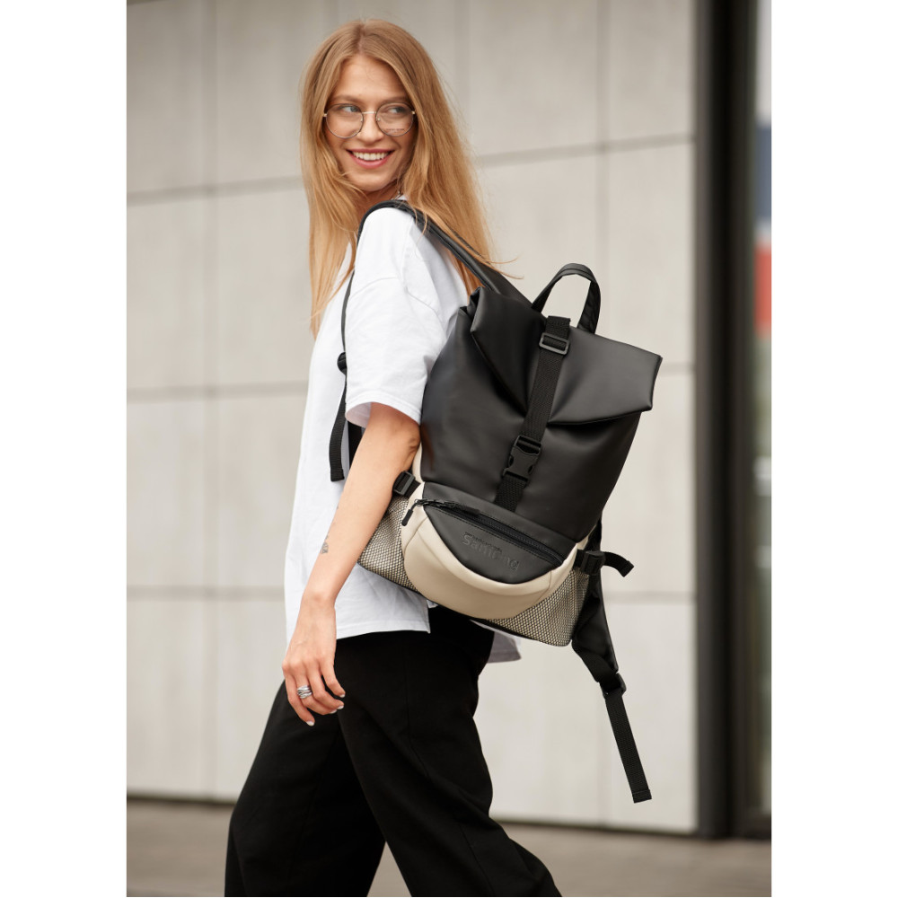 Женский рюкзак Sambag RENEDOUBLE черно-серый 37 x 31 x 14 см (27151130r)