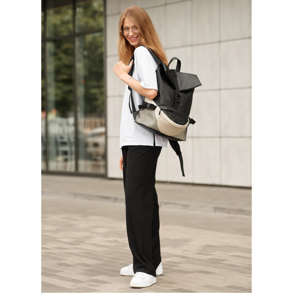 Женский рюкзак Sambag RENEDOUBLE черно-серый 37 x 31 x 14 см (27151130r)
