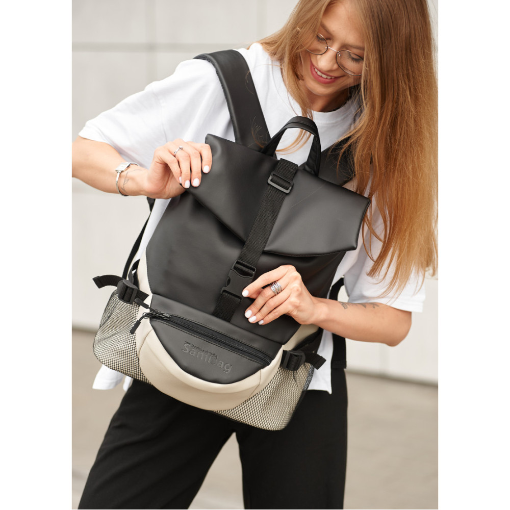 Женский рюкзак Sambag RENEDOUBLE черно-серый 37 x 31 x 14 см (27151130r)