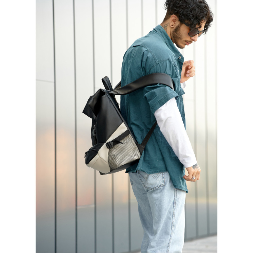 Чоловічий рюкзак Sambag RENEDOUBLE чорно-сірий 37 х 31 х 14 см (27151130rm)