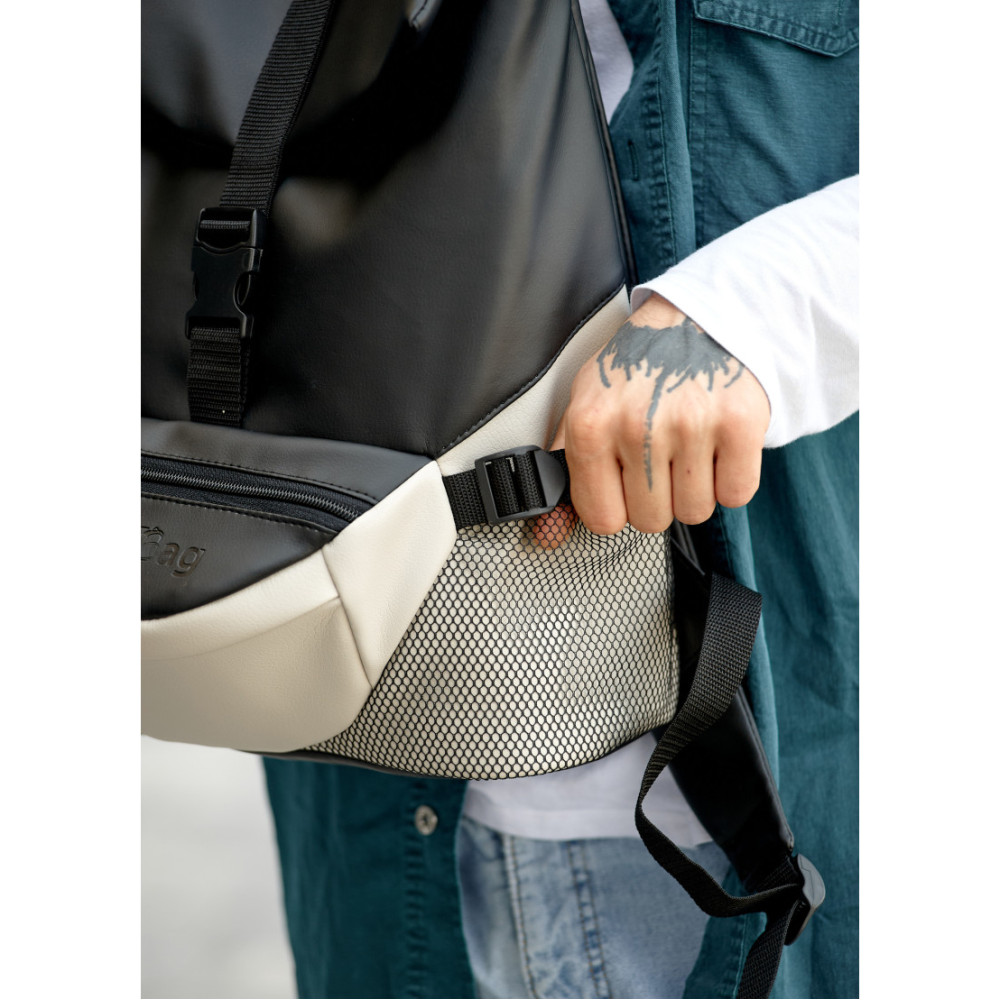 Чоловічий рюкзак Sambag RENEDOUBLE чорно-сірий 37 х 31 х 14 см (27151130rm)