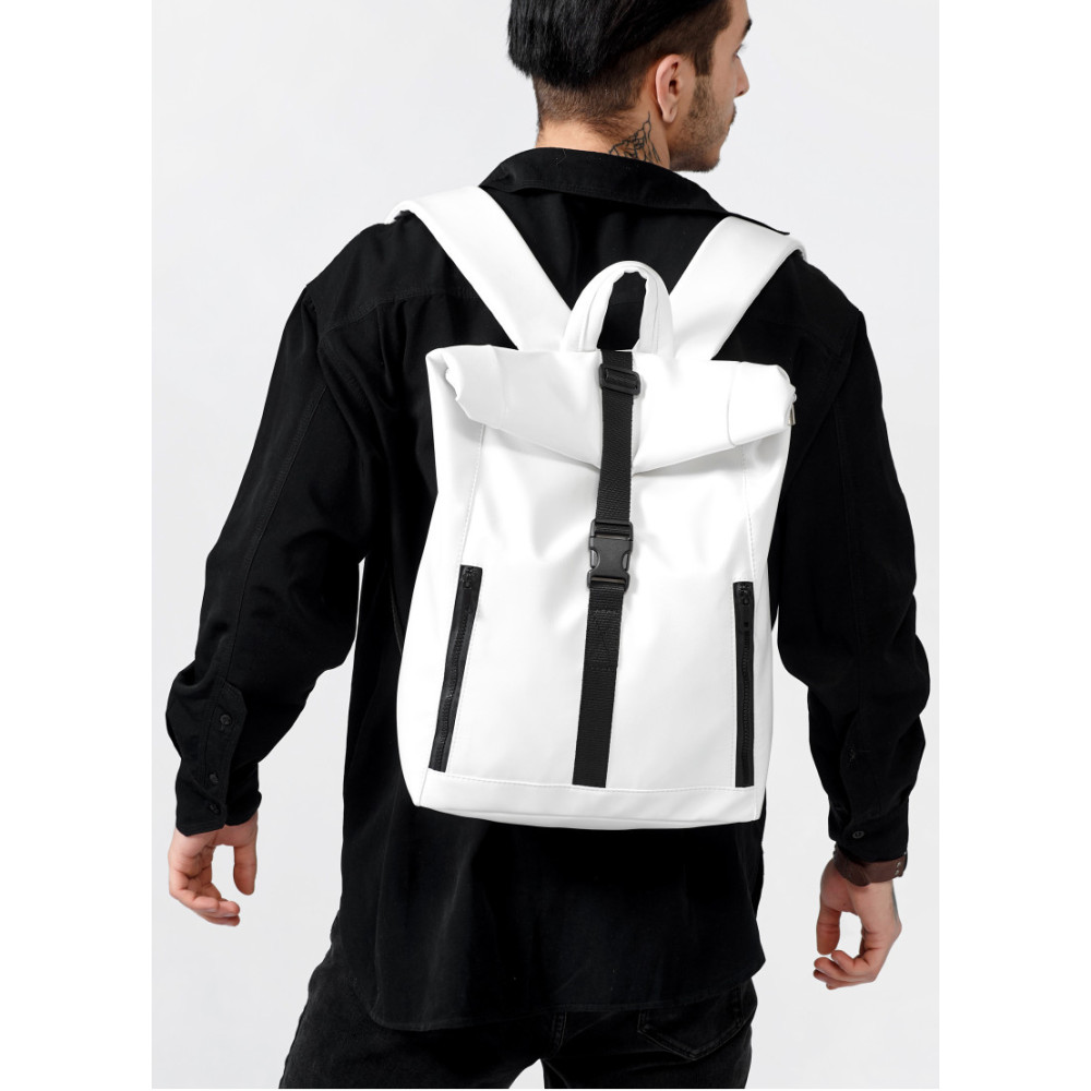 Чоловічий рюкзак Sambag RollTop One білий 41 х 30 х 16 см (24208008m)