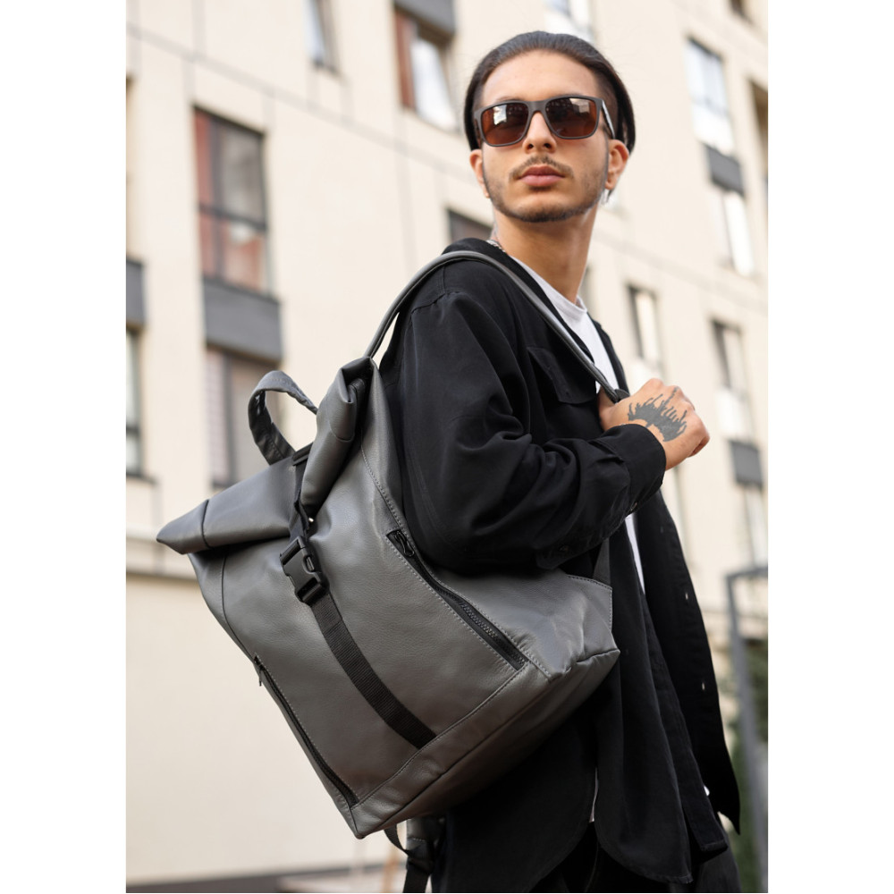 Чоловічий рюкзак Sambag ROLLTOP LZT графітовий 41 х 30 х 16 см (24208009m)