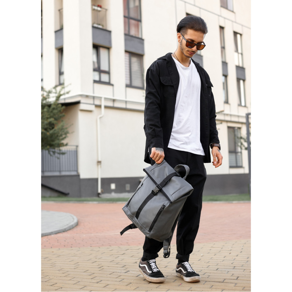 Чоловічий рюкзак Sambag ROLLTOP LZT графітовий 41 х 30 х 16 см (24208009m)