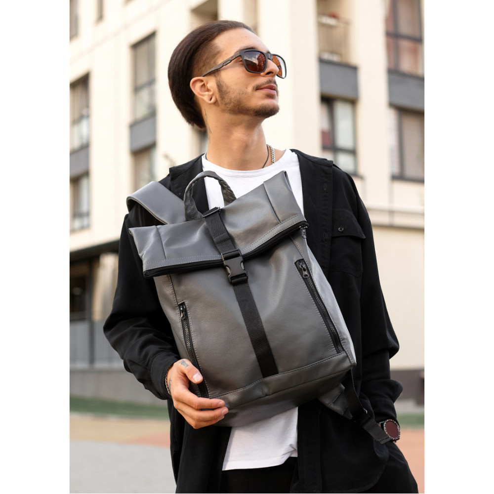 Чоловічий рюкзак Sambag ROLLTOP LZT графітовий 41 х 30 х 16 см (24208009m)