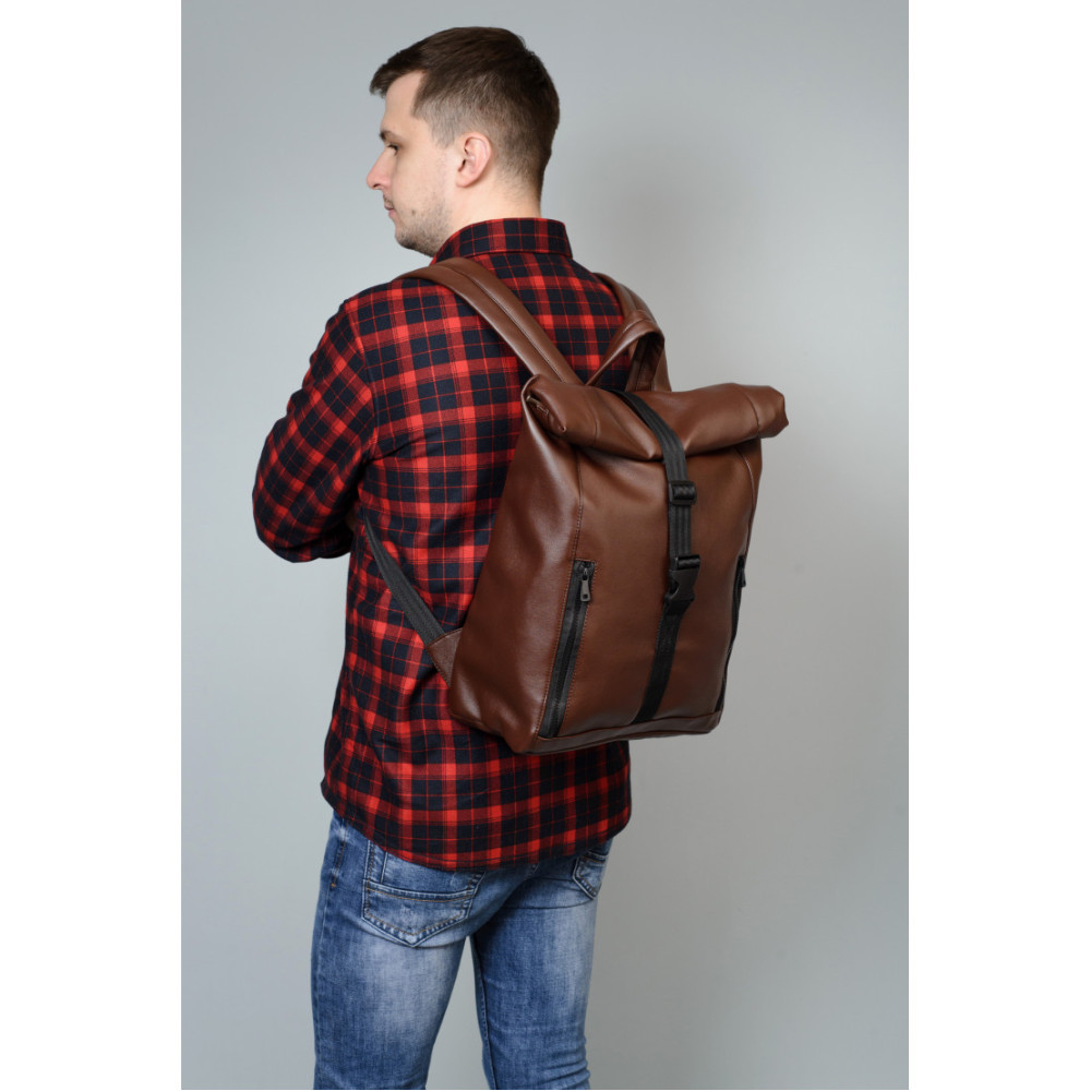 Чоловічий рюкзак Sambag Roll коричневий 24208020m