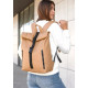 Жіночий рюкзак Sambag RollTop One бежевий 41 х 30 х 16 см (24208026)