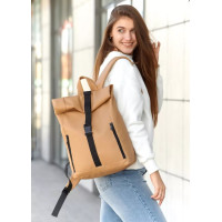 Жіночий рюкзак Sambag RollTop One бежевий 41 х 30 х 16 см (24208026)